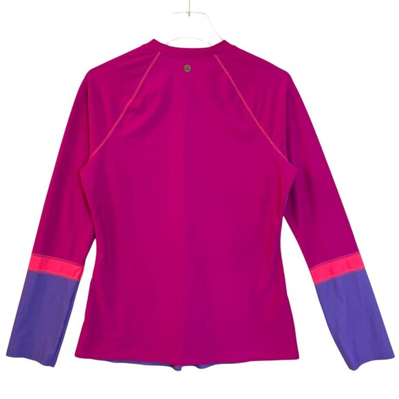 Prana Lorelei Sun Top Womens M UPF Quick Dry Pink Purple Beach Rash Guard - Picture 6 of 9